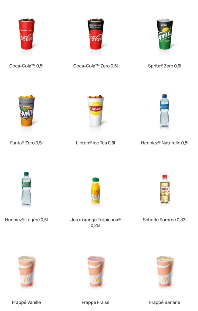 McDonald’s Boissons Menu