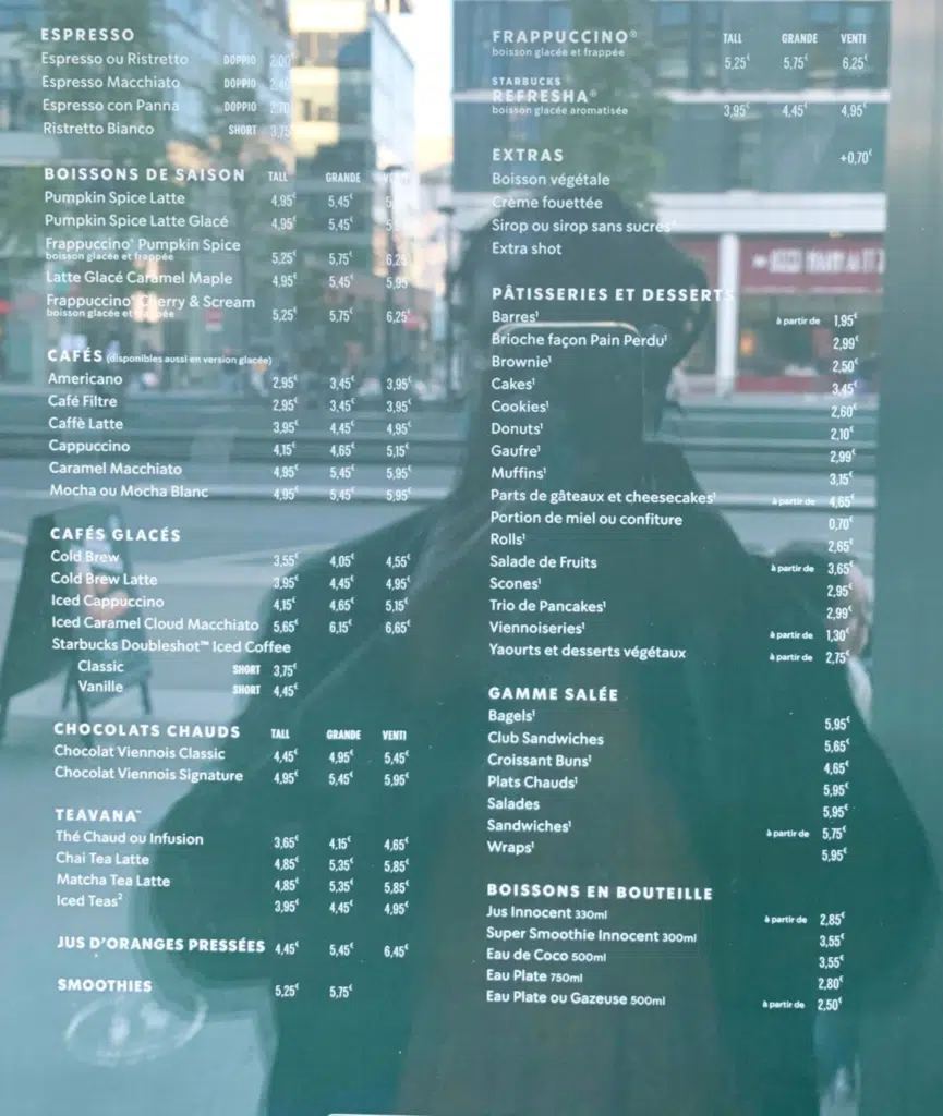 Starbucks Menu 2023